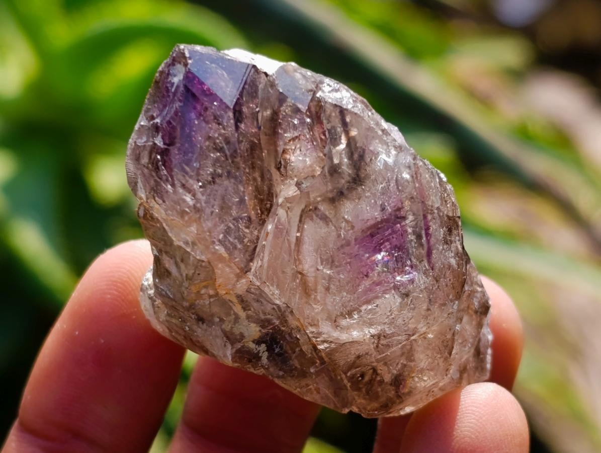 Natural Window Amethyst Crystals x 12 From Chiredzi, Zimbabwe