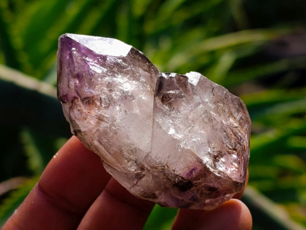 Natural Window Amethyst Crystals x 12 From Chiredzi, Zimbabwe