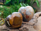 Polished Polychrome Jasper Hearts x 6 From NW Coast, Madagascar