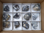 Natural Bright Silver Lead Galena Cobbed Specimens x 12 From Kaokoveld, Namibia - Toprock Gemstones and Minerals 