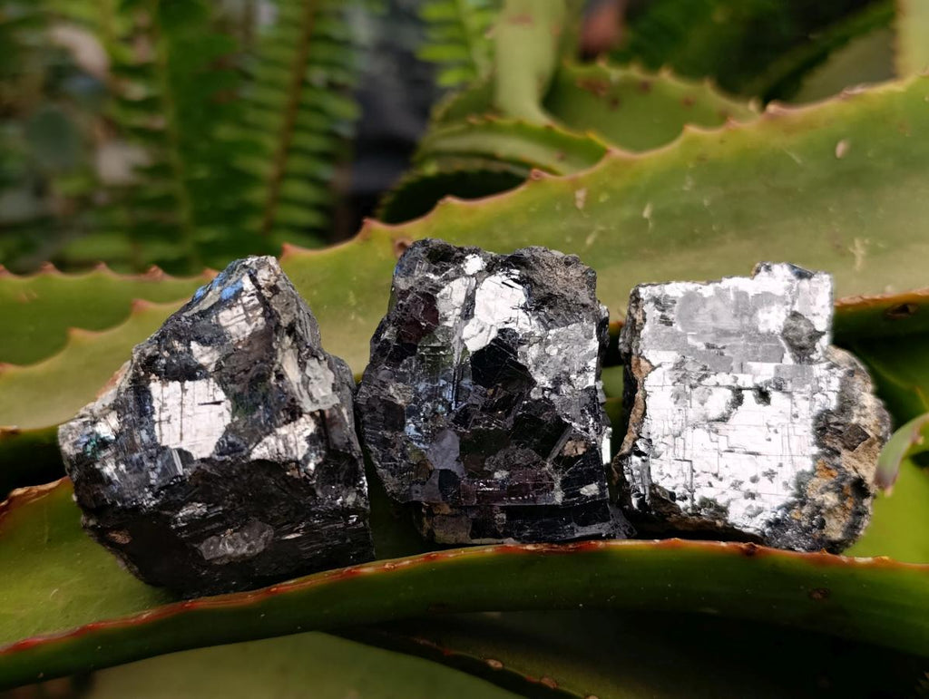 Natural Bright Silver Lead Galena Cobbed Specimens x 12 From Kaokoveld, Namibia - Toprock Gemstones and Minerals 