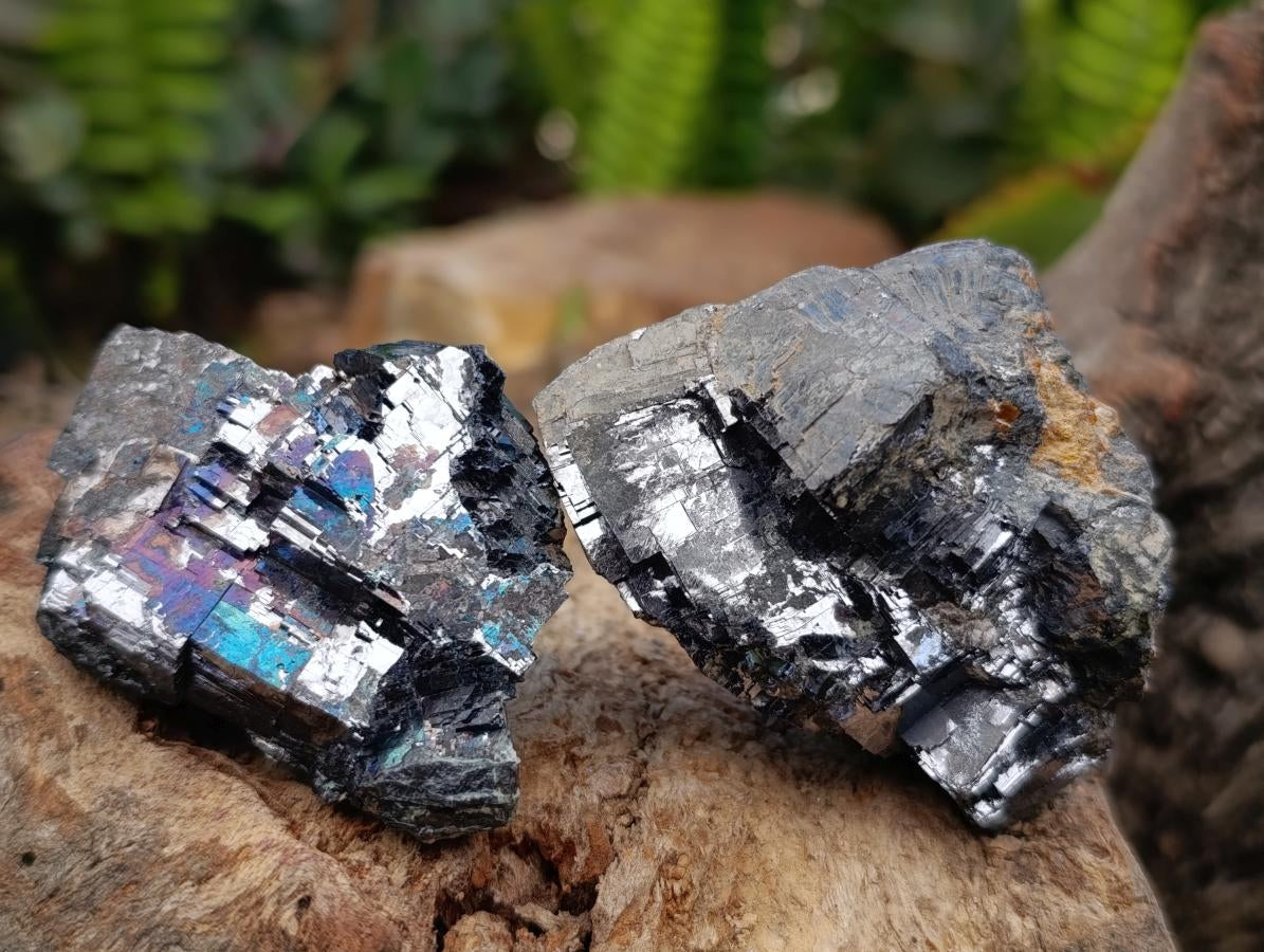 Natural Bright Silver Lead Galena Cobbed Specimens x 12 From Kaokoveld, Namibia - Toprock Gemstones and Minerals 