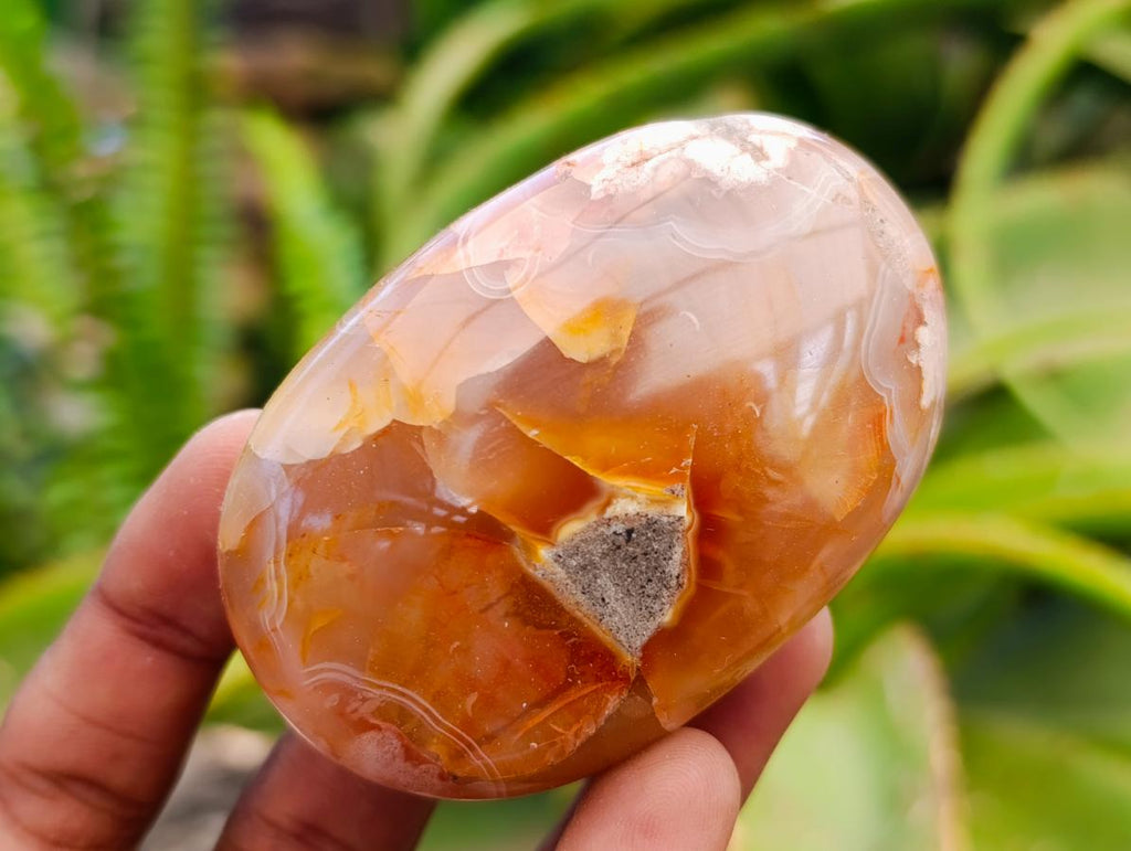 Polished Flower Agate Palm Stones x 21 From Antsahalova, Madagascar
