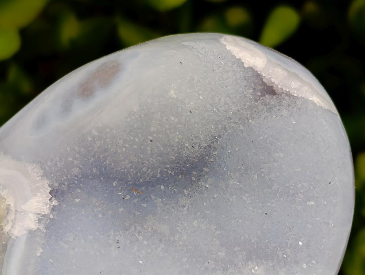 Polished Blue Lace Agate Free Forms x 3 From Nsanje, Malawi