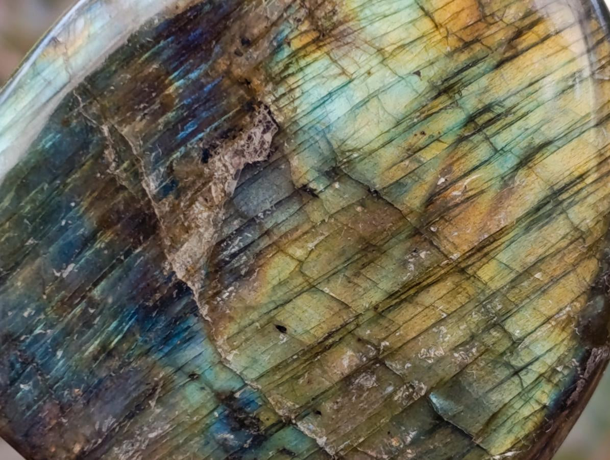 Polished Labradorite Standing Free Forms x 6 From Tulear, Madagascar