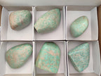 Polished Amazonite Standing and Free Forms x 6 From Zimbabwe
