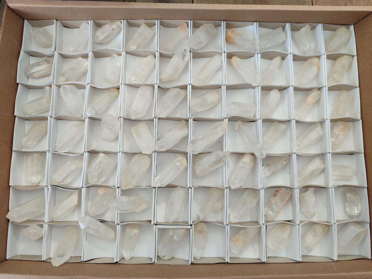 Natural Clear Quartz Crystals x 70 From Madagascar