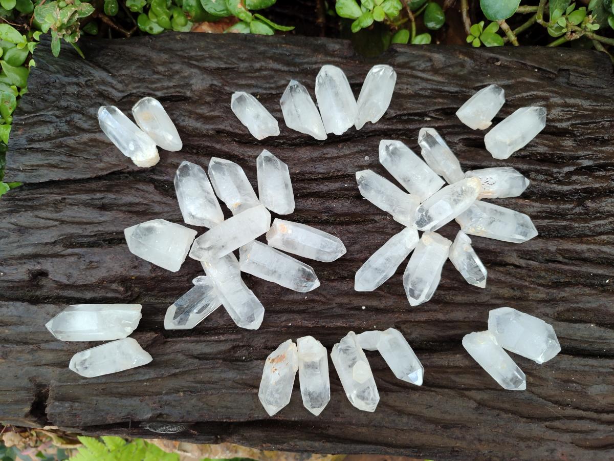 Natural Clear Quartz Crystals x 70 From Madagascar
