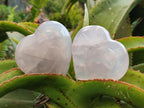 Polished Gemmy Rose Quartz Hearts x 6 From Madagascar
