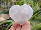 Polished Gemmy Rose Quartz Hearts x 6 From Madagascar