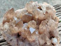 Natural Large Clear Smokey Citrine Quartz Cluster x 1 From Luena, Congo