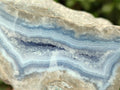 Polished On One Side Blue Lace Agate Geodes x 2 From Nsanje, Malawi