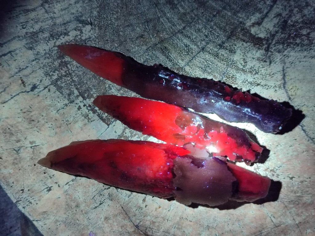 Natural Drusy Quartz Coated Spearhead Calcite Specimens x 24 From Albert's Mountain, Lesotho - Toprock Gemstones and Minerals 
