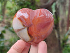 Polished Polychrome Jasper Hearts x 6 From NW Coast, Madagascar
