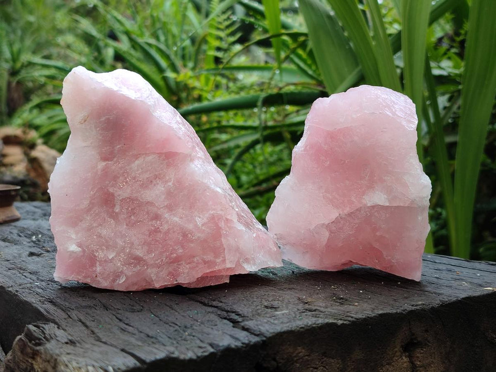 Natural Cobbed Rose Quartz Specimens x 16 From Northern Cape, South Africa - Toprock Gemstones and Minerals 