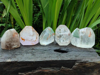 Polished Mixed Inclusions Quartz Crystals x 5 From Madagascar