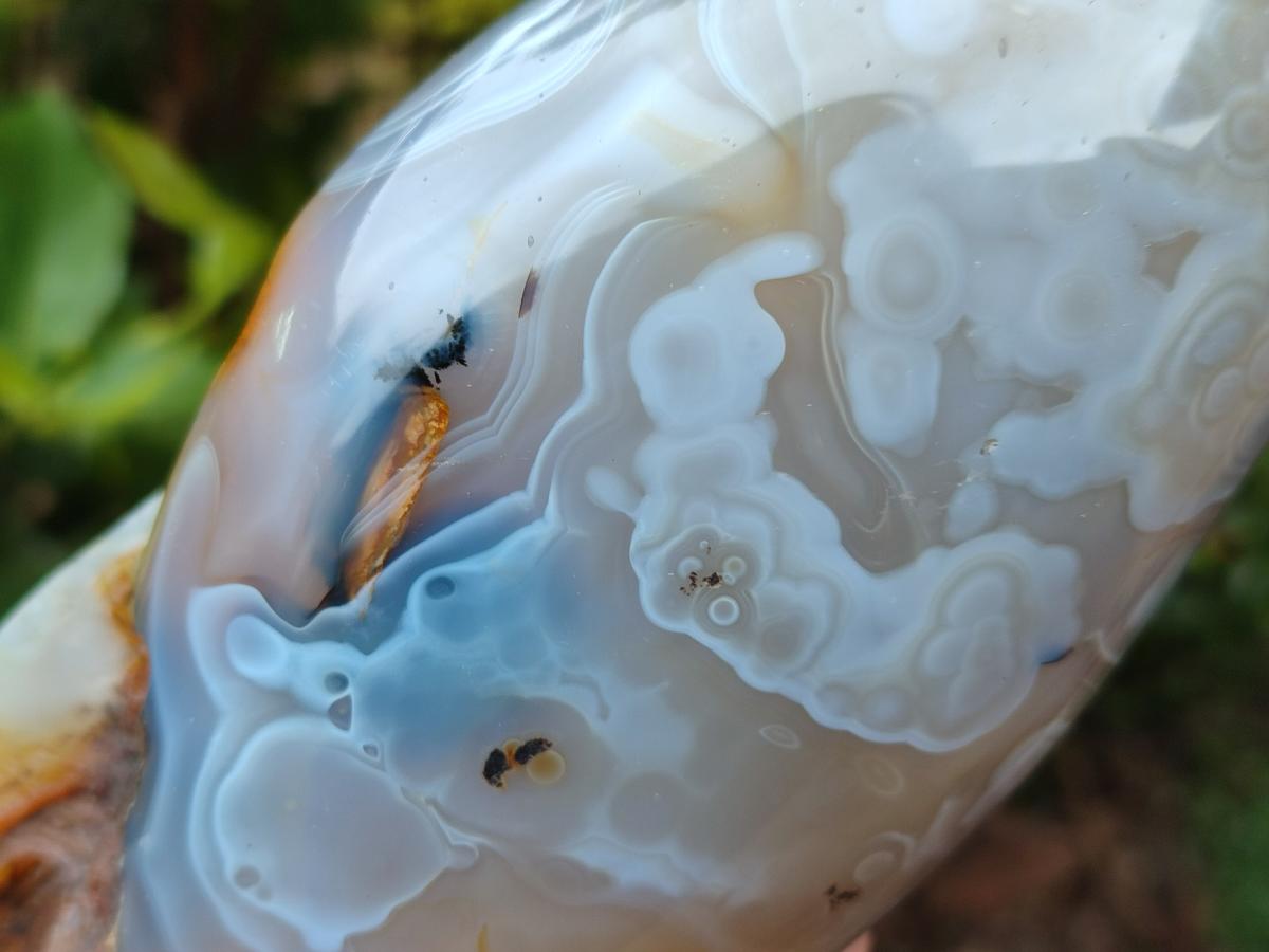 Polished Banded Agate Standing Free Forms x 1 From Madagascar