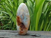 Polished Banded Agate Standing Free Forms x 1 From Madagascar