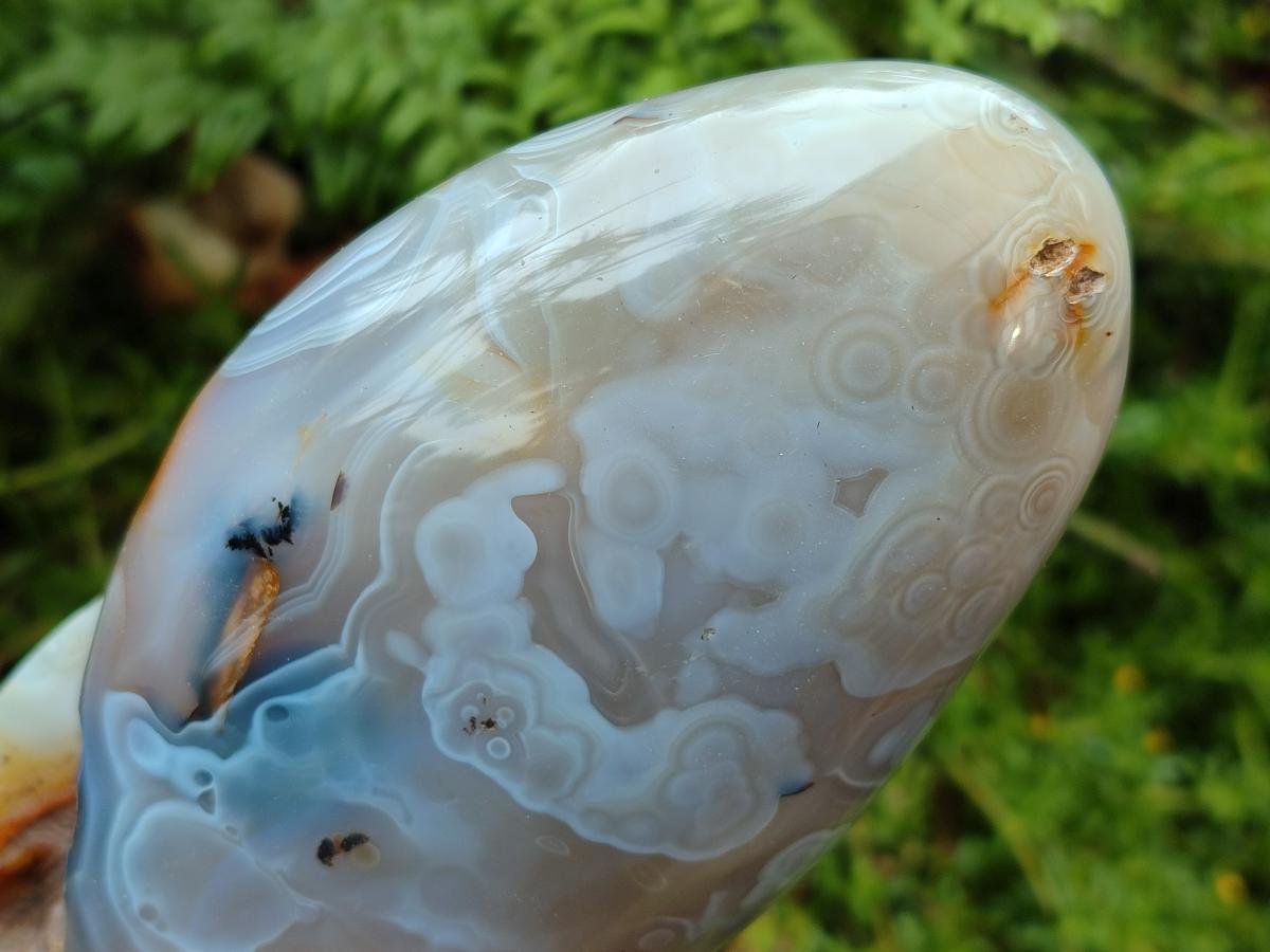 Polished Banded Agate Standing Free Forms x 1 From Madagascar