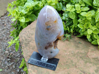 Polished Banded Agate Standing Free Forms x 1 From Madagascar