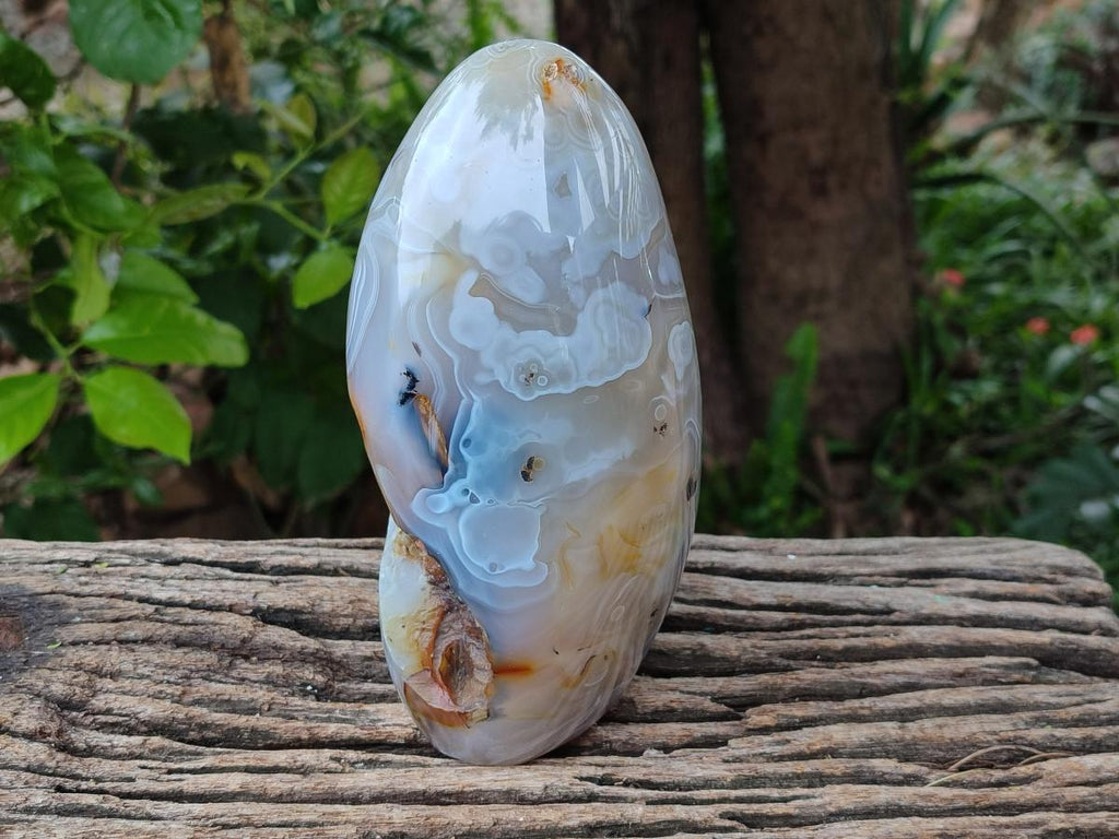 Polished Banded Agate Standing Free Forms x 1 From Madagascar