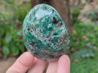 Polished Emerald Mica 'Mutokolite' Standing Free Forms x 4 From Mutoko, Zimbabwe