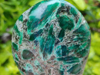 Polished Emerald Mica 'Mutokolite' Standing Free Forms x 4 From Mutoko, Zimbabwe