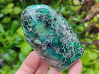 Polished Emerald Mica 'Mutokolite' Standing Free Forms x 4 From Mutoko, Zimbabwe