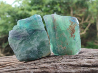 Natural Watermelon Fluorite Cobbed Specimens x 12 From Uis, Namibia