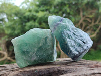 Natural Watermelon Fluorite Cobbed Specimens x 12 From Uis, Namibia