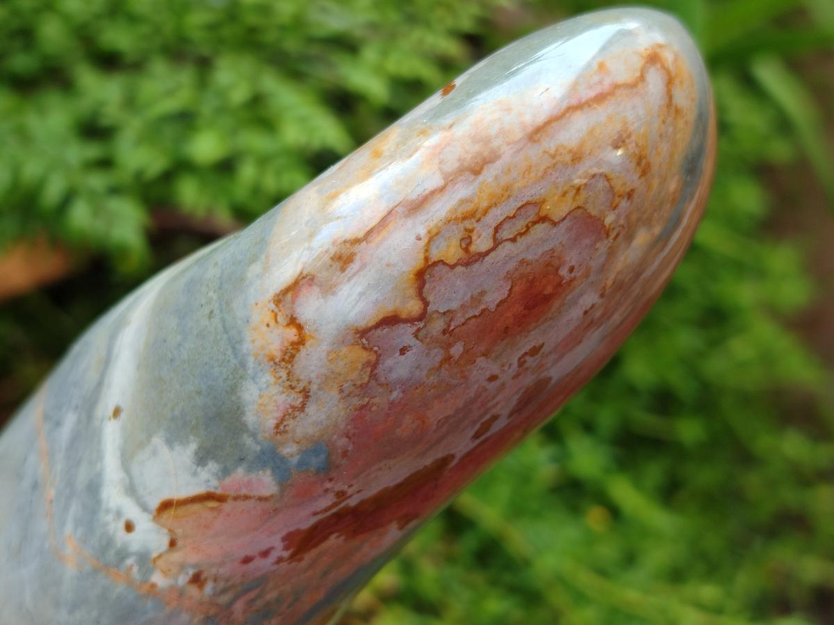Polished Polychrome Jasper Standing Free Forms x 3 From NW Coast, Madagascar
