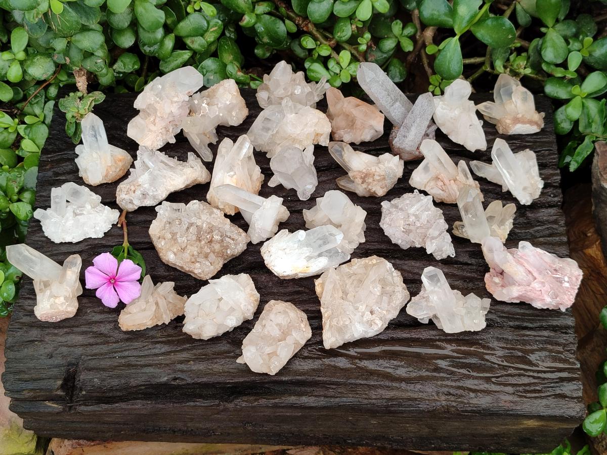 Natural Mixed Small Quartz Crystal Clusters x 35 From Madagascar