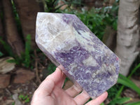 Polished Lepidolite With Pink Rubellite Standing Point x 1 From Ambatondrazaka, Madagascar