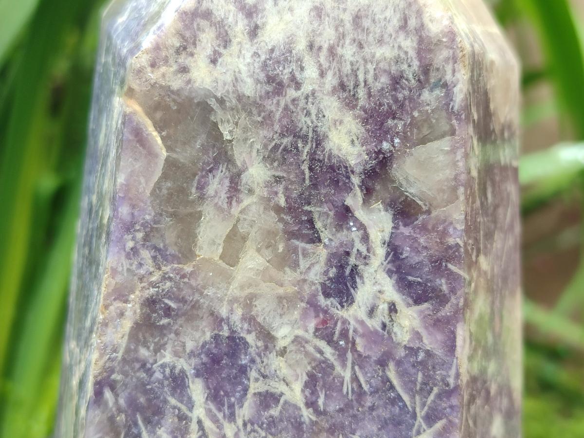 Polished Lepidolite With Pink Rubellite Standing Point x 1 From Ambatondrazaka, Madagascar