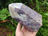 Polished Lepidolite With Pink Rubellite Standing Point x 1 From Ambatondrazaka, Madagascar