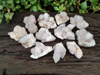 Natural Lilac Spirit Quartz Clusters x 12 From Boekenhouthoek, South Africa