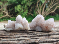 Natural Lilac Spirit Quartz Clusters x 12 From Boekenhouthoek, South Africa