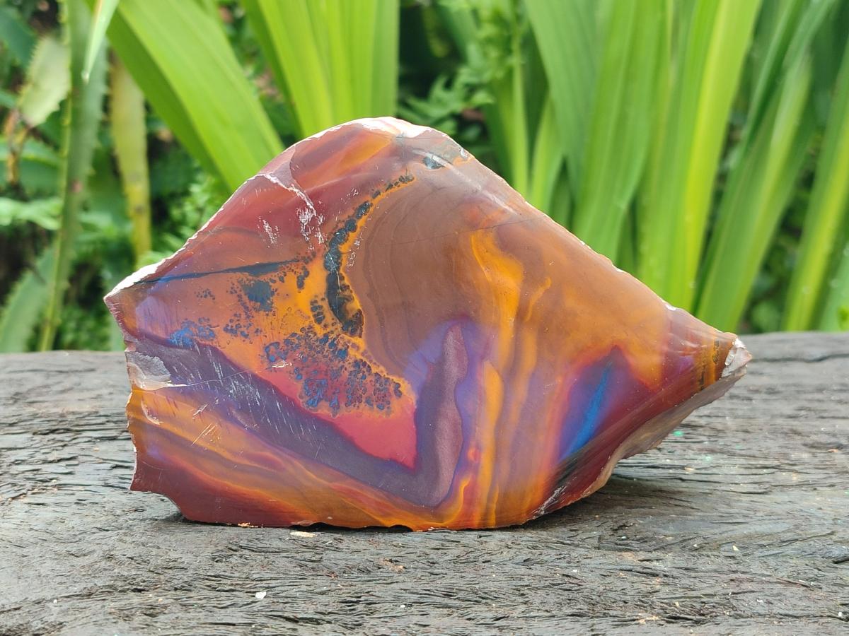 Polished On One Side Nguni Jasper Slabs x 3 From Northern Cape, South Africa