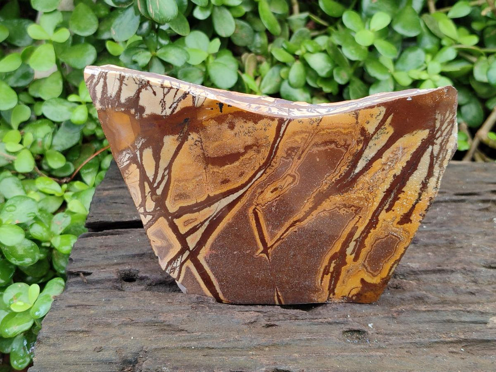 Polished On One Side Nguni Jasper Slabs x 3 From Northern Cape, South Africa