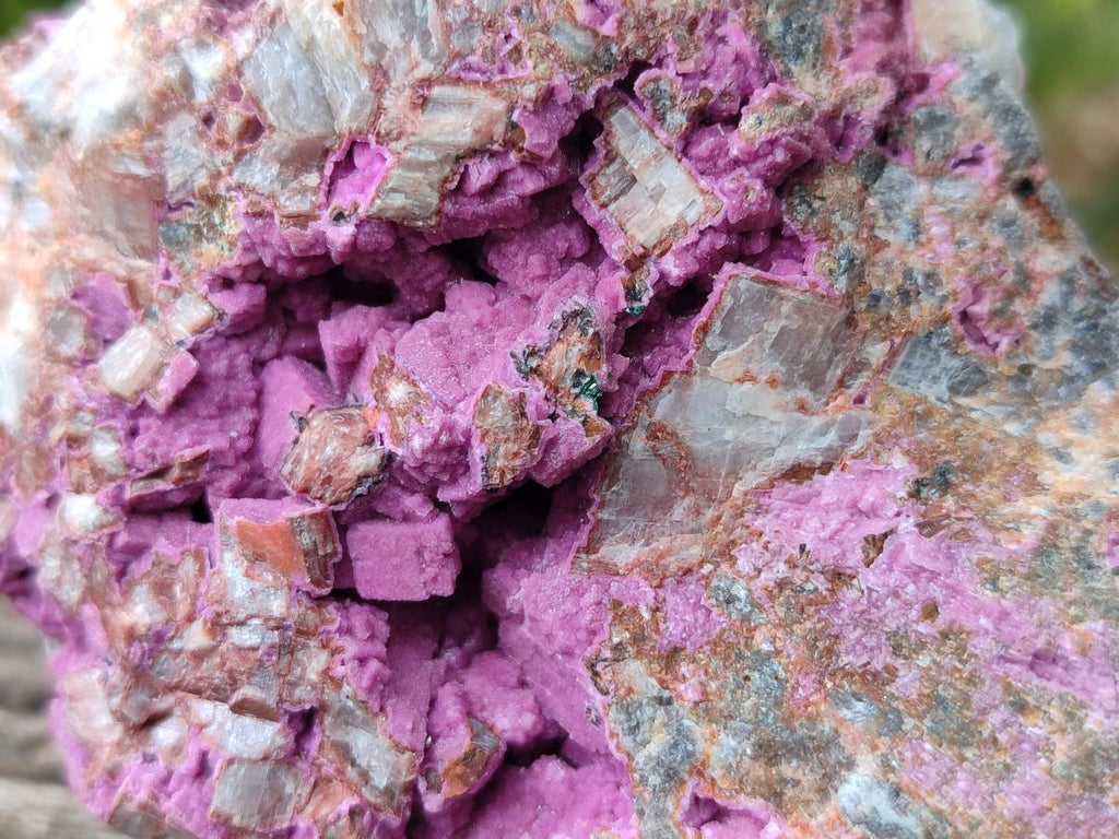 Natural Salrose Cobaltion Dolomite with Malachite Specimens x 6 From Kakanda, Congo - Toprock Gemstones and Minerals 