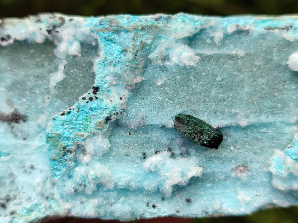 Natural Drusy Coated Chrysocolla On Dolomite Specimens x 3 From Lupoto Mine, Congo