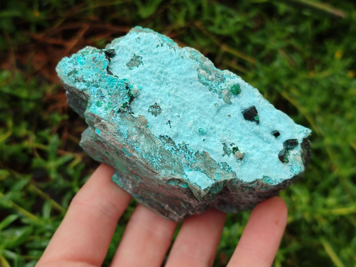 Natural Drusy Coated Chrysocolla On Dolomite Specimens x 3 From Lupoto Mine, Congo - Toprock Gemstones and Minerals 