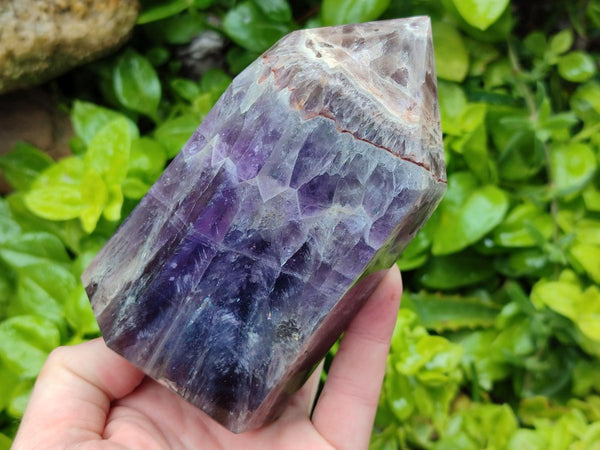 Polished Chevron Amethyst Crystals x 2 From Madagascar