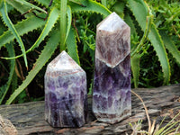 Polished Chevron Amethyst Crystals x 2 From Madagascar