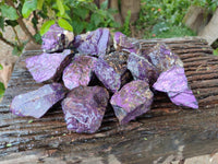 Natural Metallic Purpurite Specimens x 12 From Erongo, Namibia
