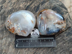 Polished Banded Agate Hearts x 7 From Madagascar