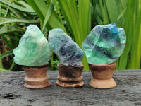 Natural Watermelon Fluorite Cobbed Specimens x 24 From Uis, Namibia