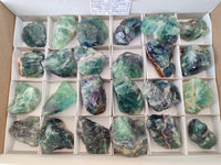 Natural Watermelon Fluorite Cobbed Specimens x 24 From Uis, Namibia