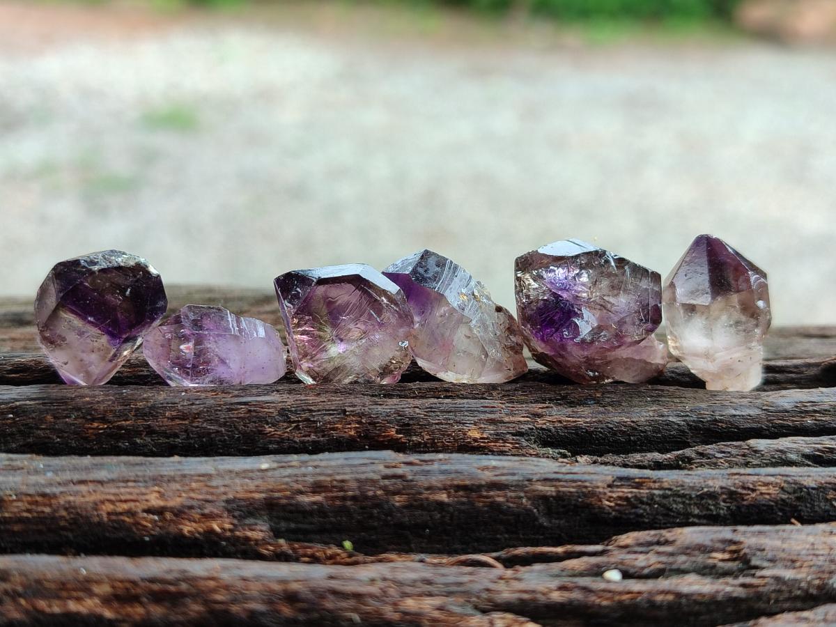 Natural Window Amethyst Crystals x 70 From Chiredzi, Zimbabwe