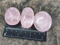 Polished Gemmy Rose Quartz Galets x 20 From Madagascar